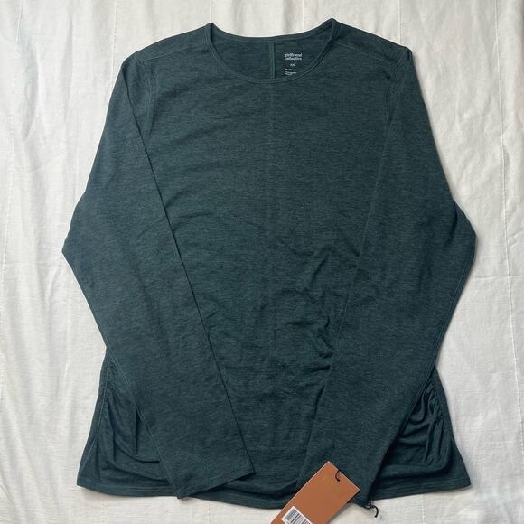 NWT Girlfriend Collective Green Long Sleeve Top Size XXL Comfy Athleisure Lounge - Picture 1 of 4